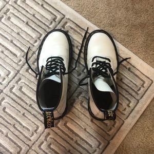 white doc marten boots